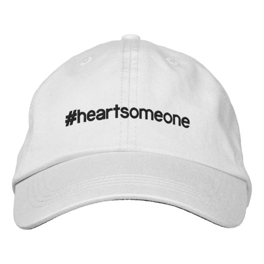 Brodée #HEARTSOMEONE Casquette ajustable (Devant)