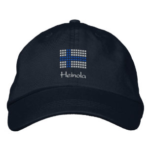 Brodée Heinola hattu - Casquette du drapeau finlandais
