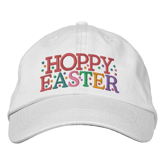 Brodée HOPPY EASTER Casquette par SRF (Devant)