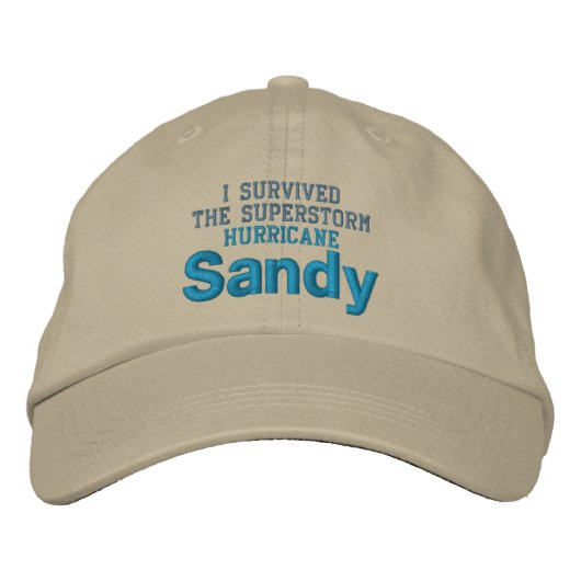Brodée HURRICANE SANDY casquette (Devant)