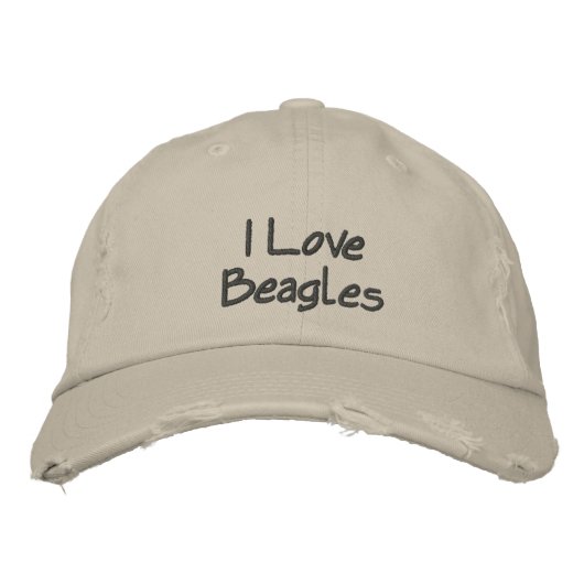 Brodée I Love Beagels brodé Casquette de baseball (Devant)