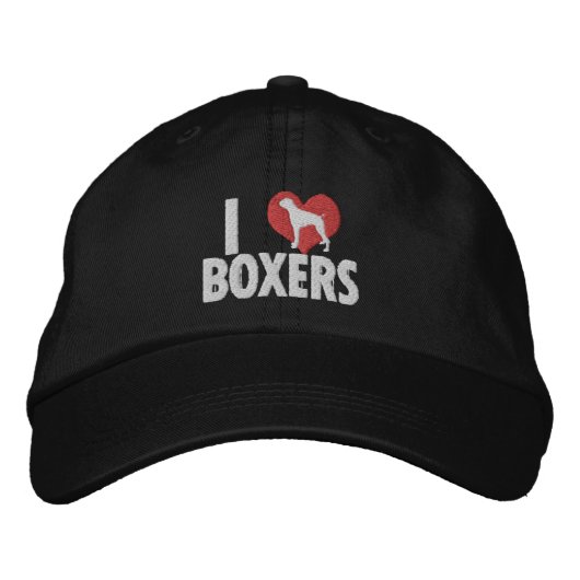 Brodée I Love Boxers brodé Casquette (foncé) (Devant)
