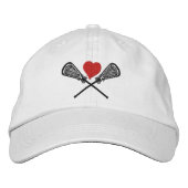 Brodée I Love Lacrosse Casquette brodé (Devant)