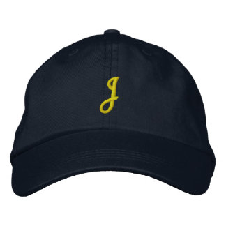 Brodée INITIAL "J" Designer Casquette