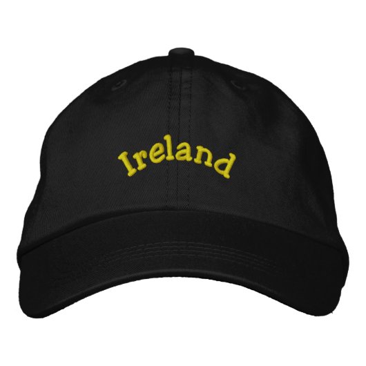 Brodée Irlande : Casquette brodé (noir) (Devant)