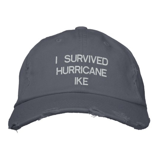 BRODÉE J'AI SURVÉCU À L'HURRICANE IKE CASQUETTE (Devant)