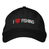 Brodée J'aime la pêche Casquette brodé (Devant)