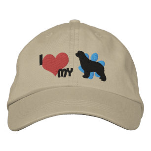 Brodée J'aime mon Casquette brodé de Terre-Neuve