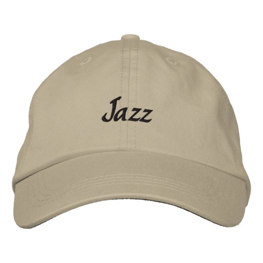 Brodée Jazz brodé Dark Text Casquette de baseball (Devant)