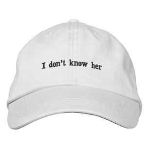Brodée JE NE CONNAIS PAS SON casquette