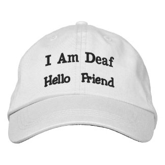 Brodée JE SUIS SOURD, BONJOUR L'AMI casquette
