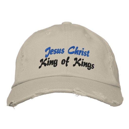 Brodée Jésus Christ Roi des Rois Casquette (Devant)