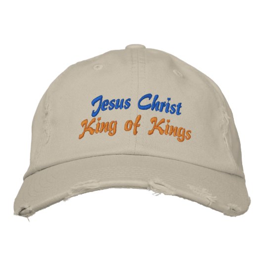 Brodée Jésus Christ Roi des Rois Casquette (Devant)