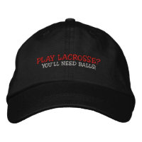 Jouer à Lacrosse ? Casquette brodé