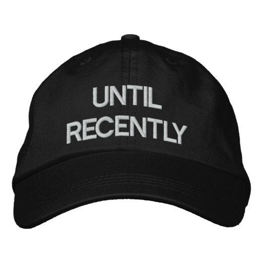 Brodée Jusqu'à récemment ajustable Casquette noir (Devant)