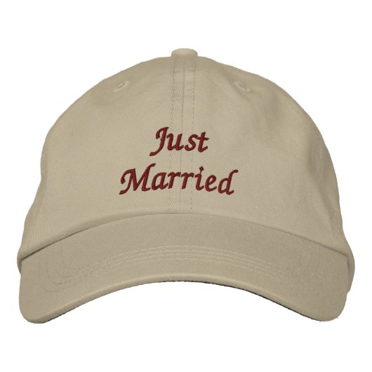 Brodée Juste un Casquette marié (Devant)