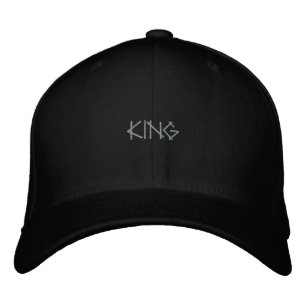 Brodée KING texte personnalisé Black Visor Casquette Casq