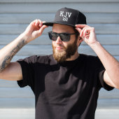 Brodée KJV 1611 Casquette de baseball noir et blanc