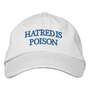 Brodée La haine est le Casquette bleu poison