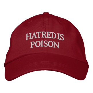 Brodée La haine est un poison Casquette aux lettres blanc