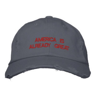 Brodée L'AMÉRIQUE EST DÉJÀ UN GRAND Casquette DE Baseball