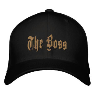 Brodée Le Boss broderie or papa patron casquette jour.