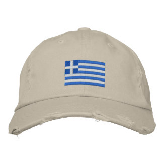 Brodée Le drapeau de la Grèce brodé casquette