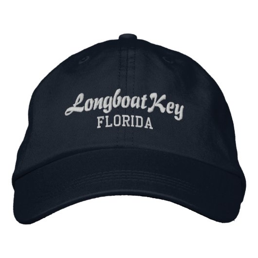 Brodée Longboat Key Florida Casquette de baseball brodé (Devant)