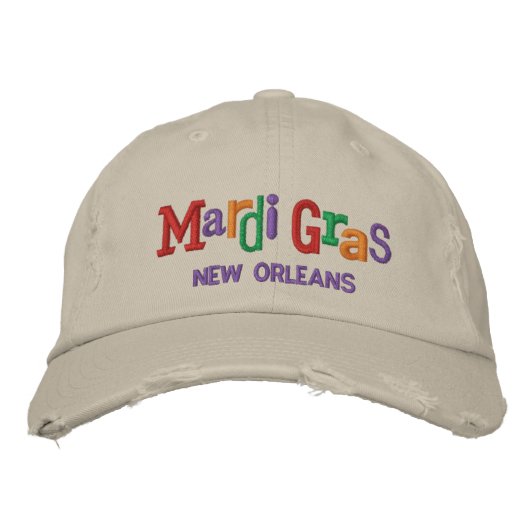 Brodée Mardi Gras Casquette de broderie (Devant)