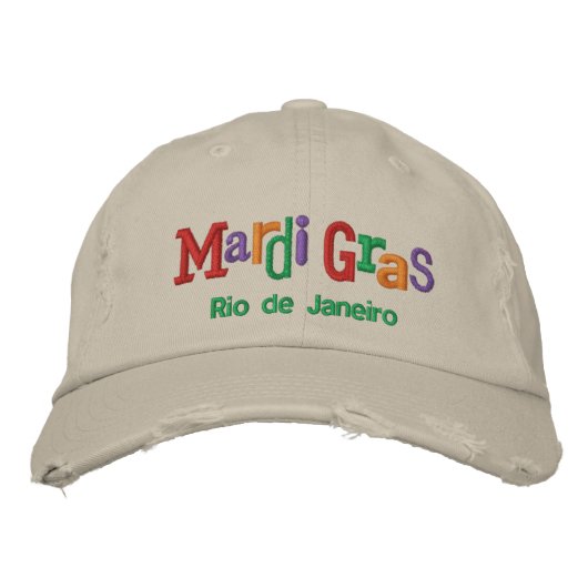 Brodée Mardi Gras Casquette de broderie (Devant)