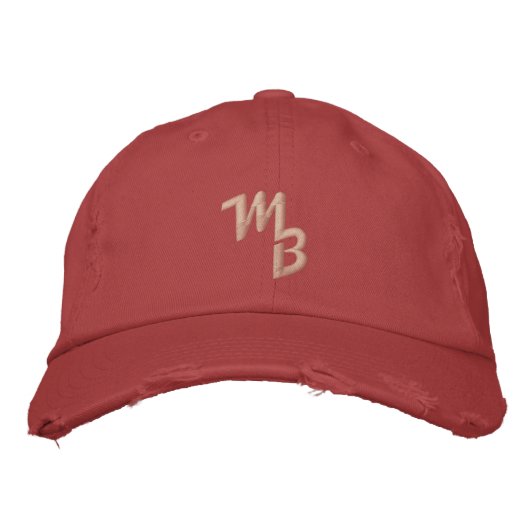 Brodée Mark Barnhill Logo Ball Casquette Rouge (Devant)