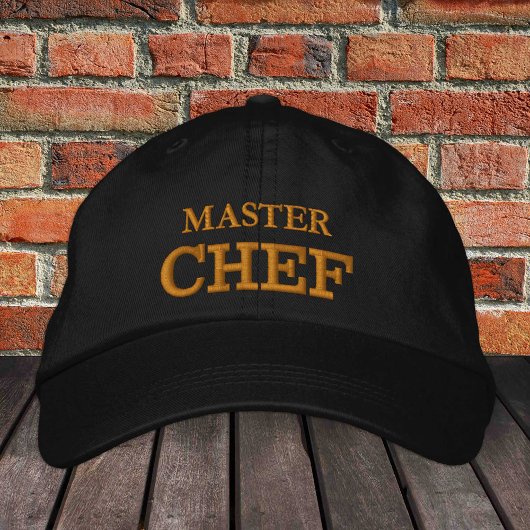 Brodée MASTER CHEF brodé baseball casquette or / noir