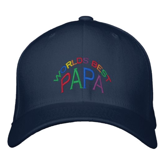 Brodée Meilleur Casquette Papa du monde (Devant)