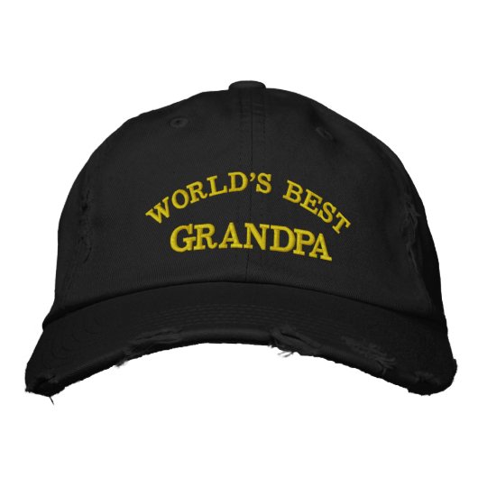 Brodée Meilleur grand-père du monde - Casquette brodé (Devant)