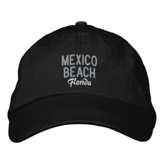 Brodée Mexico Beach Florida Casquette de baseball brodé (Devant)