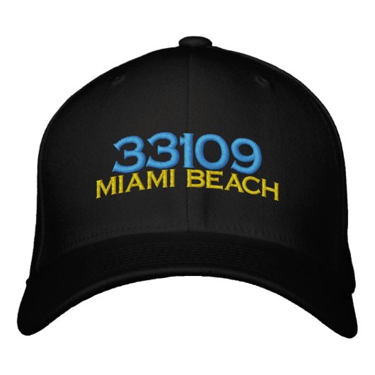 Brodée MIAMI BEACH 33109 Casquette brodé (Devant)