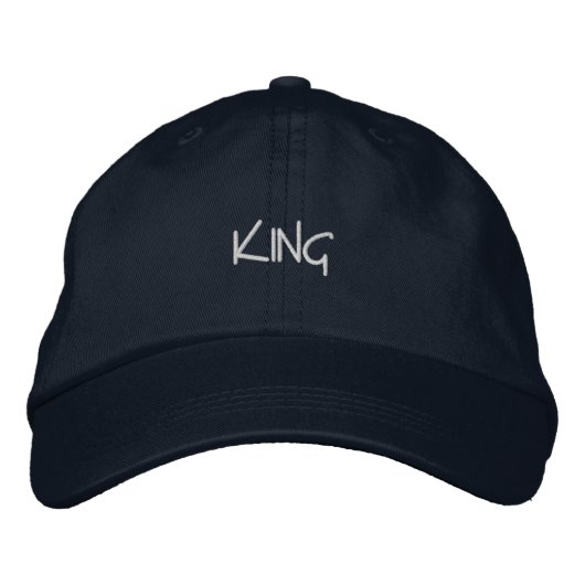 Brodée Mode royale KING avec cette casquette couleur mari (Devant)
