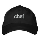 Brodée Modèle Casquette noir brodé de base Chef (Devant)