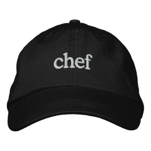 Brodée Modèle Casquette noir brodé de base Chef
