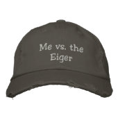 Brodée Moi contre le casquette de slogan Eiger (Devant)