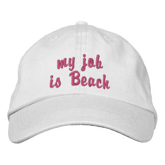 Brodée "mon travail est la plage" casquette de baseball b