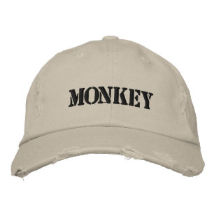 BRODÉE MONKEY EMBROIDEE CASQUETTE DE BASEBALL