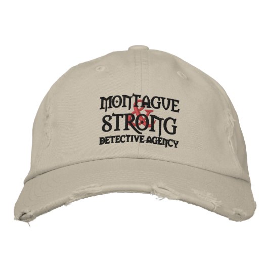 Brodée Monty & Strong - casquette en détresse (Devant)
