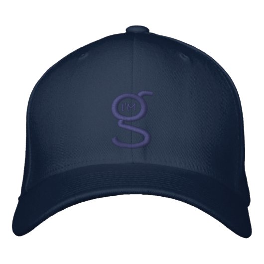 Brodée Navy FlexFit Casquette avec logo bleu brodé (Devant)
