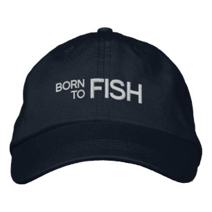 Brodée Né au Casquette brodé de poisson