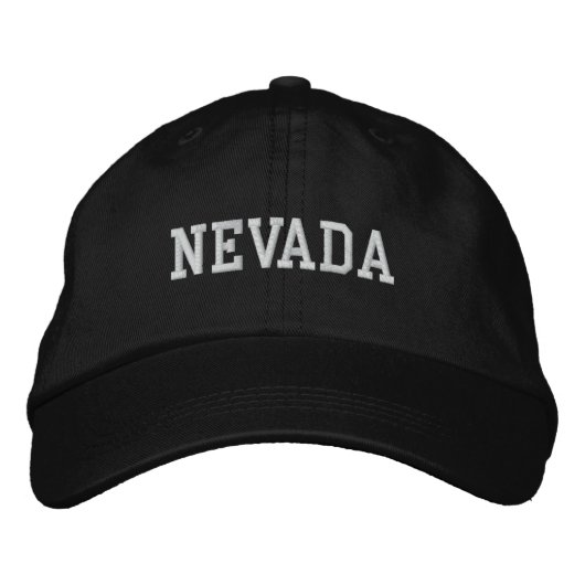Brodée Nevada brodé Casquette réglable noir (Devant)
