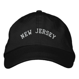 Brodée New Jersey brodé Casquette ajustable noir