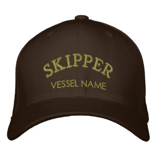 Brodée Nom de bateau personnalisé Casquette de skipper