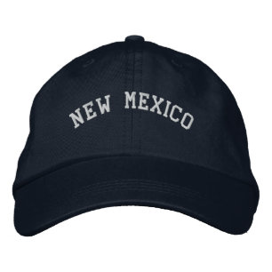 Brodée Nouveau-Mexique Brodé Bleu de la marine Casquette