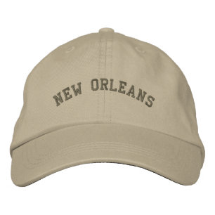 Brodée Nouvelle-Orléans Brodé Casquette de base Olive Gre